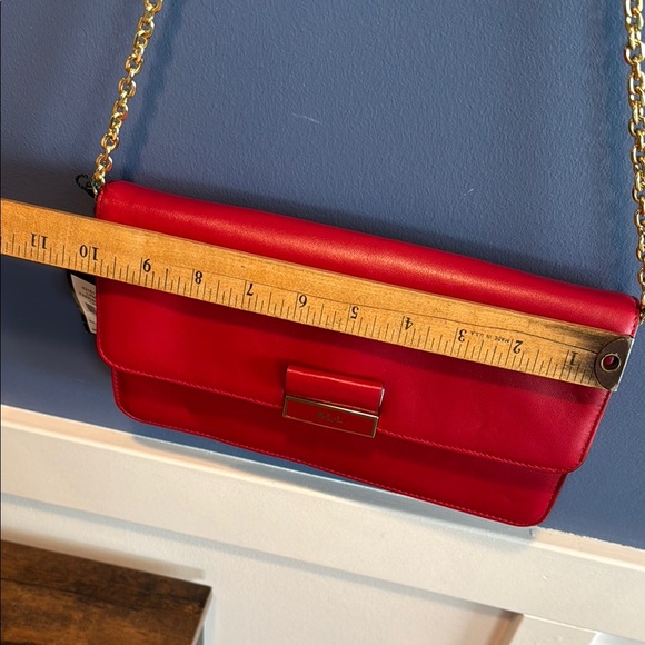 New with tags - Lauren Ralph Lauren red clutch purse handbag - Picture 4 of 12